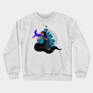 Cute Princess in Castle Crewneck Sweatshirt